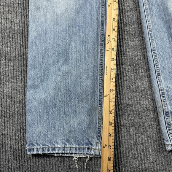 Cinch Jeans Mens 30x28 Light Wash Blue Straight Leg Denim Distressed Western - Picture 3 of 9